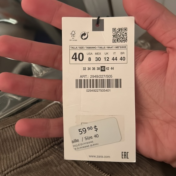 Wide Leg Brown Zara Corduroy Pants 🤎 - Picture 4 of 4